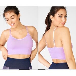 Fabletics Sync Seamless Midi Bra Lilac